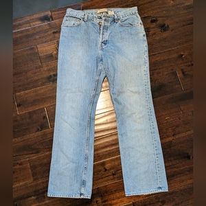 GAP vintage denim bootcut mom jeans, light wash, classic button fly, 12 regular